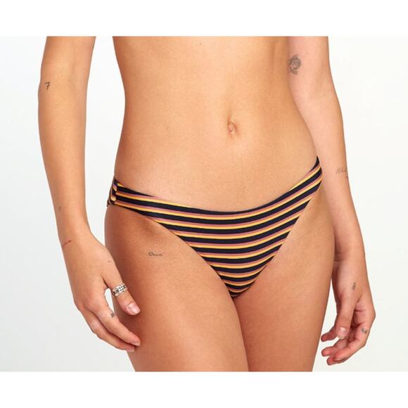 RVCA Women's Surf Bikini Bottom Bondi Textured Stripe Medium Coverage in Small - Picture 2 of 3